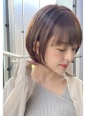 小顔ショートボブハイライトカラー大人ショートカット白髪ぼかし