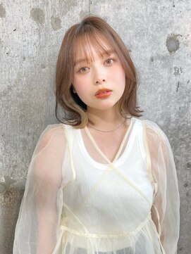 ハローバイシー 仙台(Hello by Sea) 切りっぱなしボブ×ニュアンスカラー外ハネボブ[仙台]