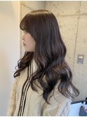 ロング  ラベンダーブラウン