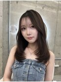 秋冬透明感カラー/レイヤーカット/オリーブベージュ