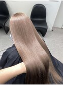 ホワイトグレージュ/デジタルパーマ/チェリーブラウン/渋谷