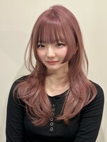 ライン(LINE)&nbsp;韓国風/レイヤー/小顔/前髪カット/髪質改善/グレージュ/透明感