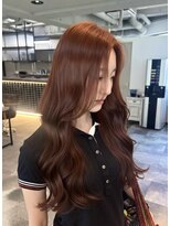 パーク(PARK)&nbsp;オレンジブラウン/ブリーチなしダブルカラー　町田　髪質改善