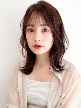 リヤン 表参道(lyann) サイドバングミディアムレイヤーカットこなれヘアくびれヘア