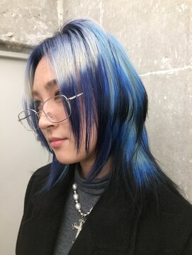 オーン 渋谷(OOn) ハイトーンブルーコンビネーションカラー