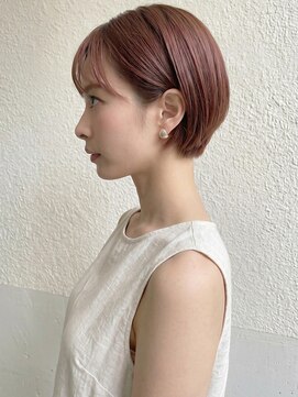 カバーヘア アカデミー 北浦和西口店(COVER HAIR ACADEMY) 艶髪ミニボブ/丸みショートピンク/ブリーチなし20代30代ｐ北浦和