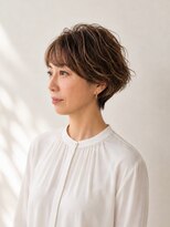 ユウヘアー 本山店(U Hair)&nbsp;大人ショートボブ/ボブ/パーマ/ハイライトカラー