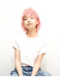 bibito ハイトーンピンクベージュ  ネオウルフ フレンチボブ