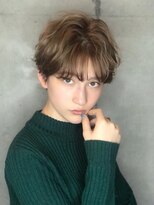 クーエフー(coo et fuu) 20代30代センターパートショートブラウンベージュ小顔外国人風