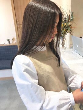 スムーク(smuk) 【smuk】パールグレージュ/ハイライト/ナチュラルストレート