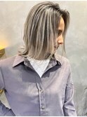 外国人風ハイライトバレイヤージュシャドウルーツ ホワイト T211