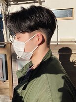 バイフィフス 原宿/表参道(by fifth)&nbsp;センターパートニュアンスパーマ刈り上げツーブロックメンズ