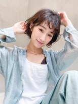メーヴェ(Mowen) mowen 南堀江　ハンサムショート×オリーブカラー×大人可愛い
