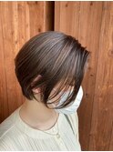 ハンサムショート×アッシュカラー/刈り上げボブ◎30代40代50代