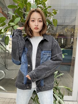 ノラキチジョウジ(NORA KICHIJOJI) ウルフボブロングレイヤー耳かけフェイスレイヤーレイヤーボブ