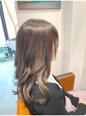 サンドアッシュグレージュ☆レイヤーゆる巻きロング☆