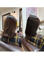 ニーノ(Nino) ココアブラウン/外はね/小顔カット/20代/30代/40代