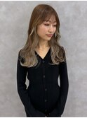 ハニーブラウン × インナーカラーベージュ*
