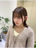 鎖骨ボブ×ラベンダーブラウン【Zina福岡天神】