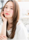 ココアブラウンハイライトカラー小顔レイヤーh3越谷20代30代40代