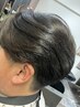 メンズスタイル　アップパーマ　かきあげバング　かきあげヘア