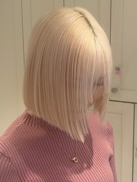 ベレーザ 渋谷(BELEZA) 13656金髪マロンベージュブロンドニュアンスカラーベージュボブ