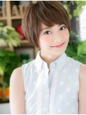 斜めバング立体感小顔ショートマッシュウルフh4上尾20代30代40代