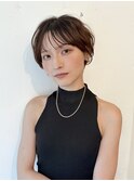 丸みショート/ショート/ショートボブ/パーマ/小顔