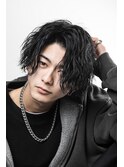 センターパート　ツイストスパイラル　ミディアム