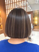 オーガニックトリコ 所沢(organic+tricot)&nbsp;40代50代◎秋カラー◎大人グレージュハイライト×ボブ