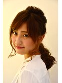 ゆるふわ編み込みポニー☆F
