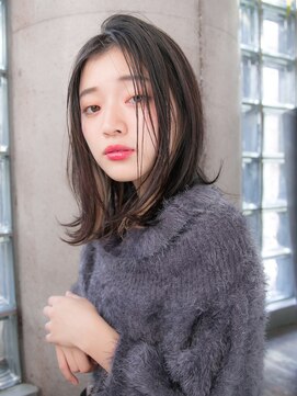 リリアン 青山(relian) ウェット質感の暗髪外ハネボブ☆relian青山