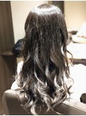 Wカラー  グラーデショングレーアッシュ