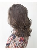 ハイライトベージュ×無造作カール