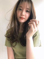 シースルーバングレイヤー_ウェーブパーマフォギーベージュ