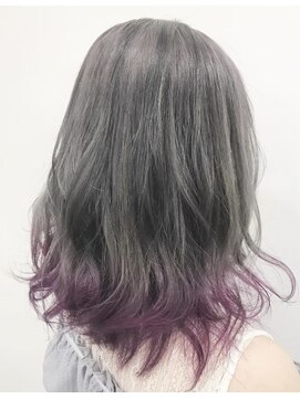 ヘアリゾートエーアイ 西日暮里店(Ai) グレージュ裾カラーヴァイオレット