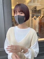 ヘアーアイスカルテット(HAIR ICI QUARTET)&nbsp;ワインレッドなミニボブ