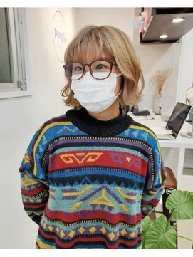 パープル(purple) ゴールドベージュ