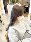 Olive beige × 韓国風ヘア
