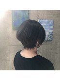 【白髪ぼかし】ハイライトグレージュ×こだわり丸みショート