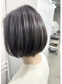 ブリーチハイライトカラーダークアッシュ暗めカラー白髪ぼかし