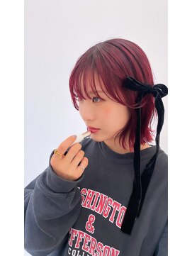 アオ 甲府本店(AO) AO hair チェリーレッドカラー
