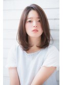 【寺尾拓巳】大人かわいい透明感ベージュひし形ミディアム