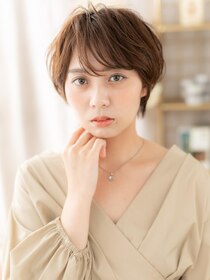 カバーヘア ブリス 上尾西口店(COVER HAIR bliss) 斜めバングひし形レイヤーマッシュショートa上尾20代30代40代