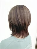 白髪ぼかし ハイライト　ウルフカット