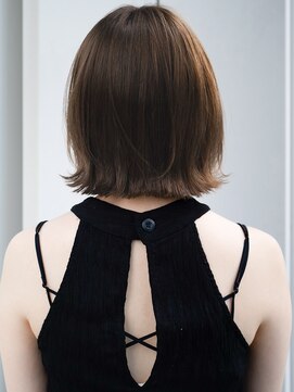 エインアンリー 表参道(AIN.ANLY.) 流し前髪ぱっつん前髪くびれボブパーマボブレイヤーカットデジパ