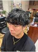 波巻きパーマ