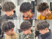 キングオブヘア バイ ノイズ 梅田茶屋町店(KING of hair by NOISM)の雰囲気（＃緩めの波巻きパーマで作るメンズマッシュスタイル[梅田/眉毛]）