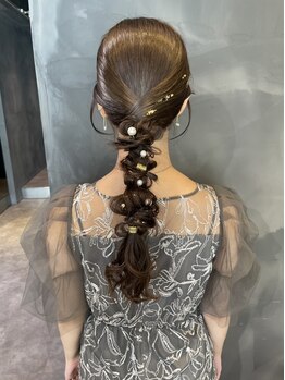 クレオヘアフィーカ(CLEO hair fika)の写真/結婚式や二次会にも◎特別な日はプロの技術で華やかに可愛く★周りと差がつくスタイルはお任せ♪