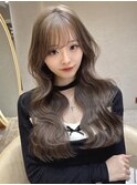 レイヤーカット/縮毛矯正/韓国/前髪/カラー